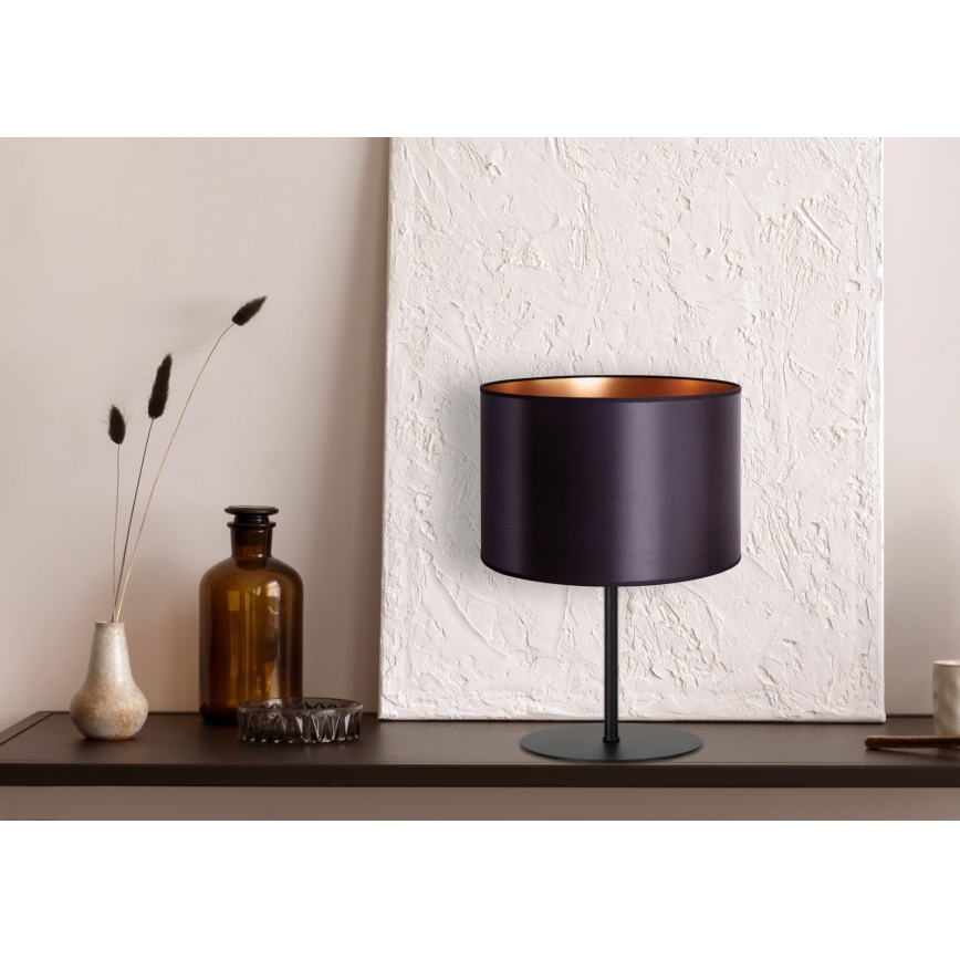 Duolla - Galda lampa CANNES 1xE14/15W/230V d. 20 cm melna/varš