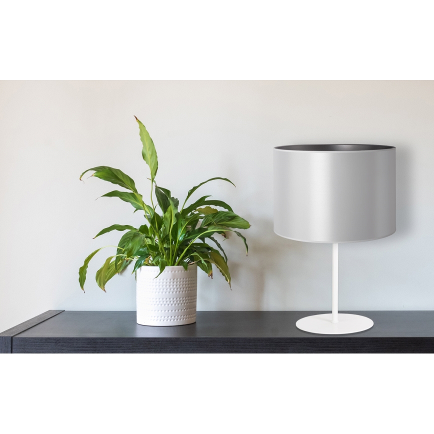 Duolla - Galda lampa CANNES 1xE14/15W/230V d. 20 cm sudraba/balta