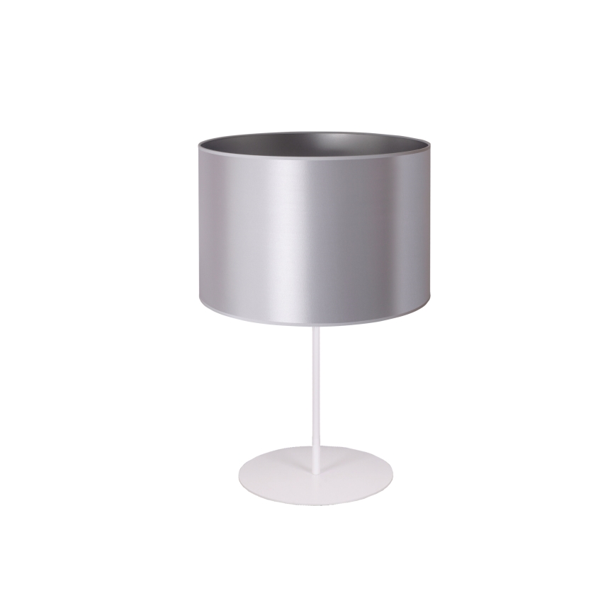Duolla - Galda lampa CANNES 1xE14/15W/230V d. 20 cm sudraba/balta