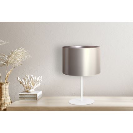 Duolla - Galda lampa CANNES 1xE14/15W/230V d. 20 cm sudraba/balta