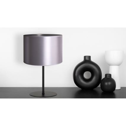 Duolla - Galda lampa CANNES 1xE14/15W/230V d. 20 cm sudraba/melna