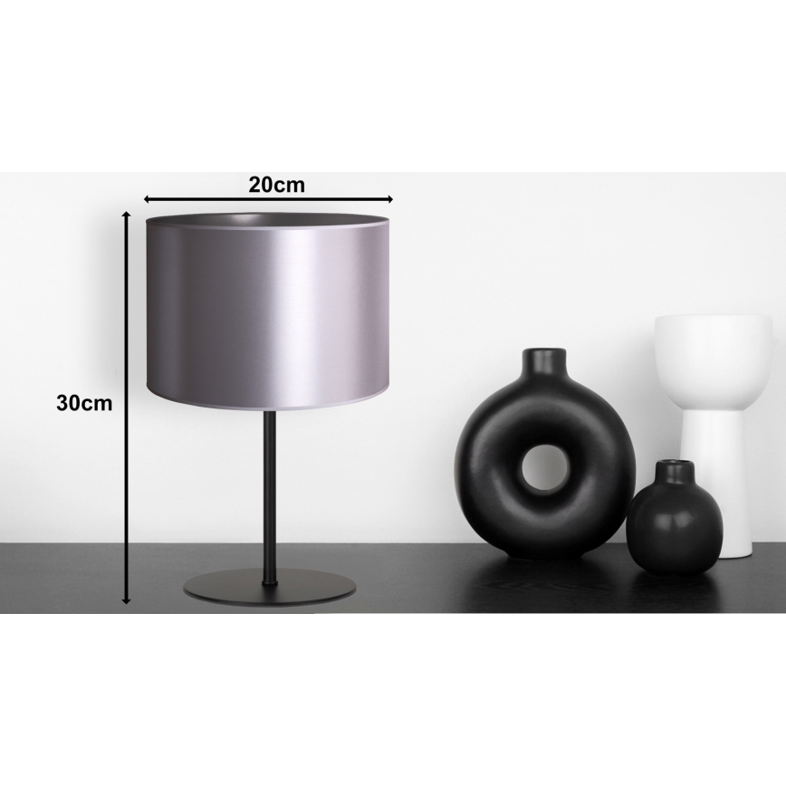Duolla - Galda lampa CANNES 1xE14/15W/230V d. 20 cm sudraba/melna