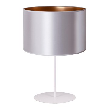 Duolla - Galda lampa CANNES 1xE14/15W/230V d. 20 cm sudraba/varš/balta