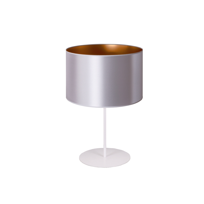 Duolla - Galda lampa CANNES 1xE14/15W/230V d. 20 cm sudraba/varš/balta