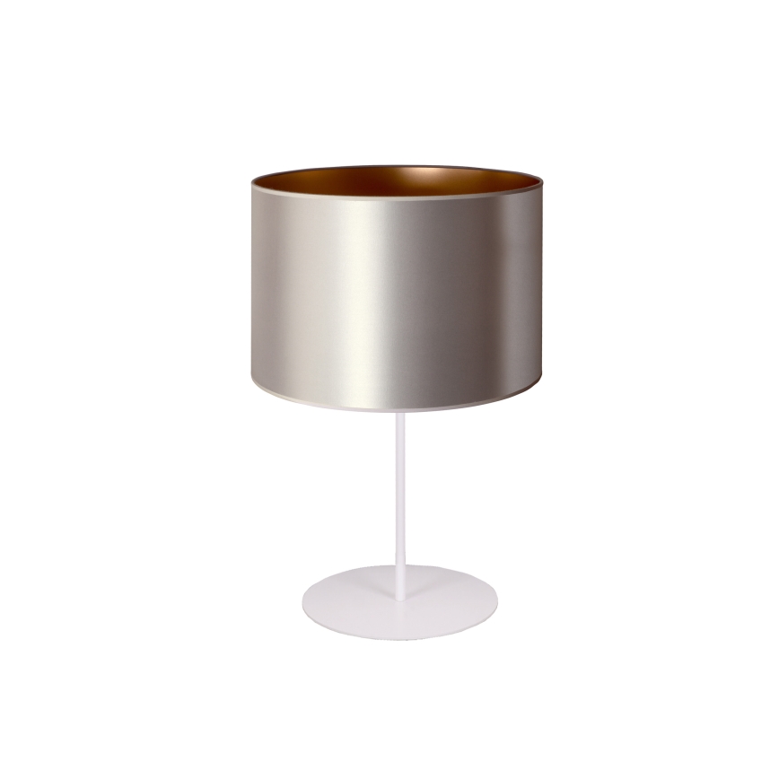 Duolla - Galda lampa CANNES 1xE14/15W/230V d. 20 cm sudraba/varš/balta