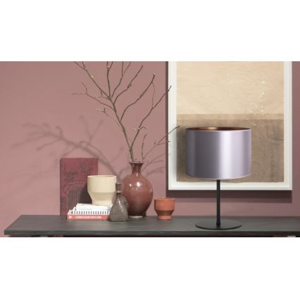 Duolla - Galda lampa CANNES 1xE14/15W/230V d. 20 cm sudraba/varš/melna