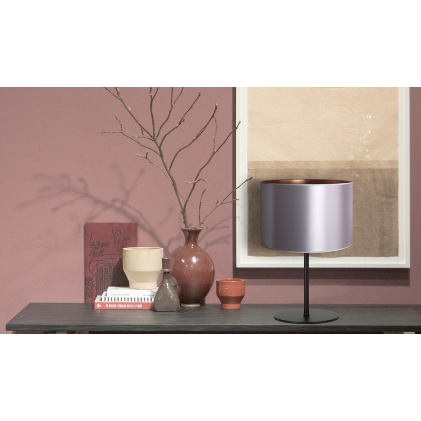 Duolla - Galda lampa CANNES 1xE14/15W/230V d. 20 cm sudraba/varš/melna
