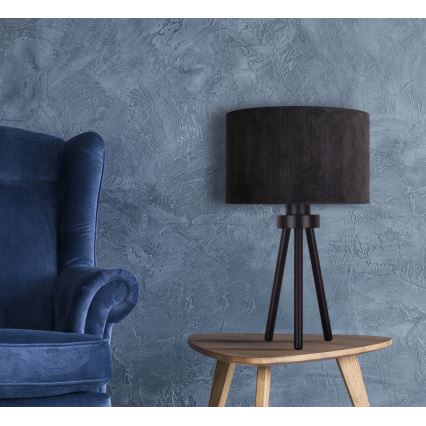 Duolla - Galda lampa LYON 1xE27/15W/230V d. 30 cm melna