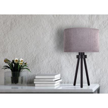 Duolla - Galda lampa LYON 1xE27/15W/230V d. 30 cm pelēka