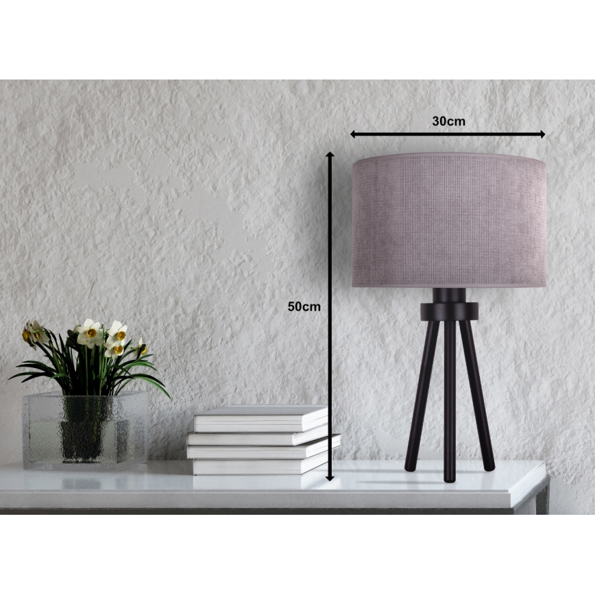 Duolla - Galda lampa LYON 1xE27/15W/230V d. 30 cm pelēka