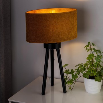 Duolla - Galda lampa OVAL 1xE27/15W/230V d. 30 cm brūna