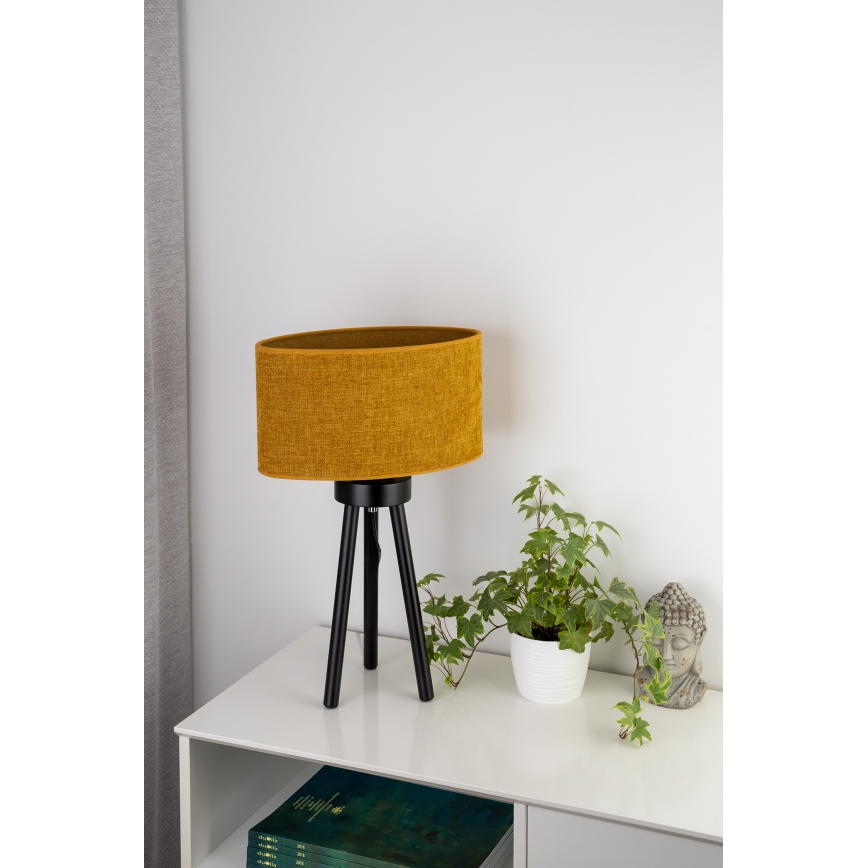 Duolla - Galda lampa OVAL 1xE27/15W/230V d. 30 cm brūna