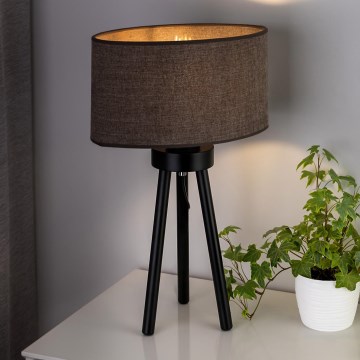 Duolla - Galda lampa OVAL 1xE27/15W/230V d. 30 cm brūna