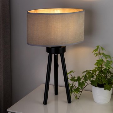 Duolla - Galda lampa OVAL 1xE27/15W/230V d. 30 cm pelēka