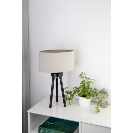 Duolla - Galda lampa OVAL 1xE27/15W/230V d. 30 cm pelēka