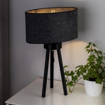 Duolla - Galda lampa OVAL 1xE27/15W/230V d. 30 cm pelēka