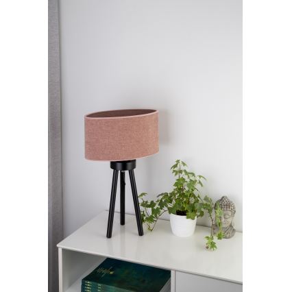 Duolla - Galda lampa OVAL 1xE27/15W/230V d. 30 cm rozā