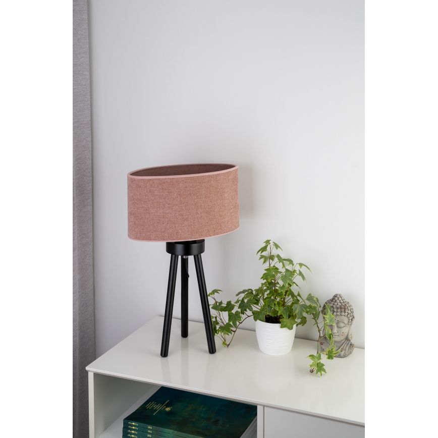 Duolla - Galda lampa OVAL 1xE27/15W/230V d. 30 cm rozā