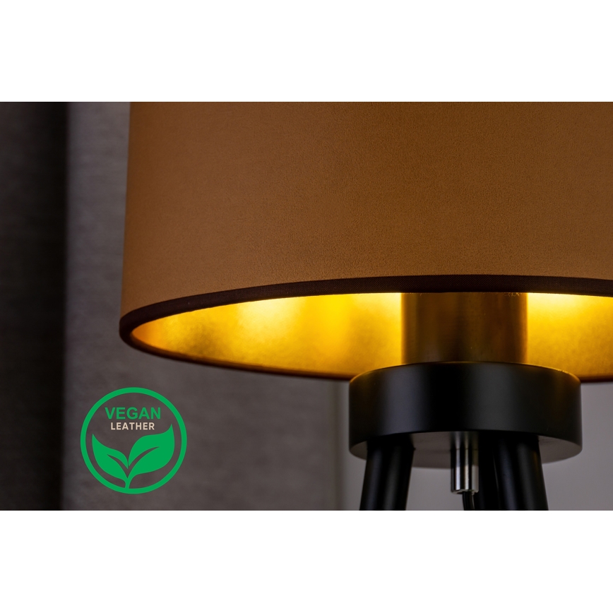 Duolla - Galda lampa OVAL VEGAN 1xE27/15W/230V d. 30 cm brūna