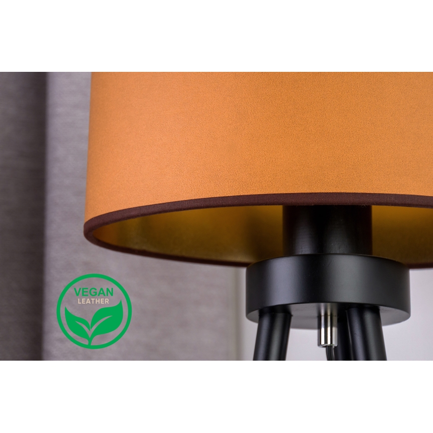 Duolla - Galda lampa OVAL VEGAN 1xE27/15W/230V d. 30 cm brūna