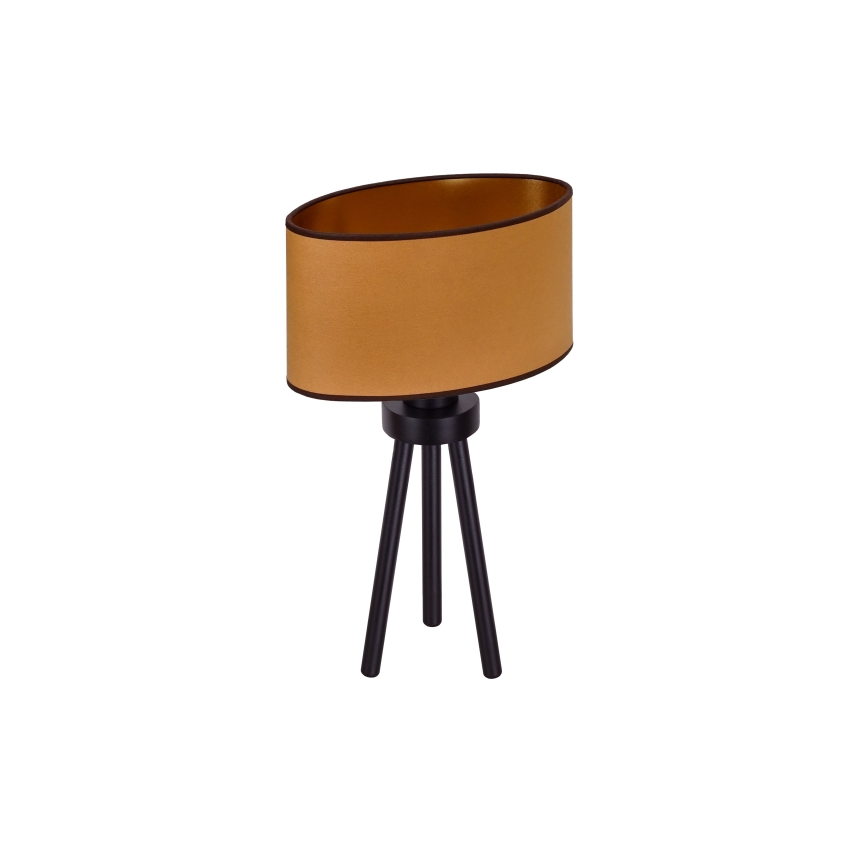 Duolla - Galda lampa OVAL VEGAN 1xE27/15W/230V d. 30 cm brūna