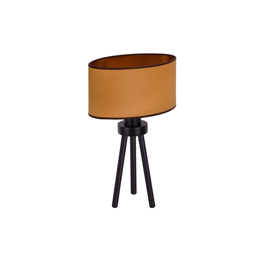 Duolla - Galda lampa OVAL VEGAN 1xE27/15W/230V d. 30 cm brūna