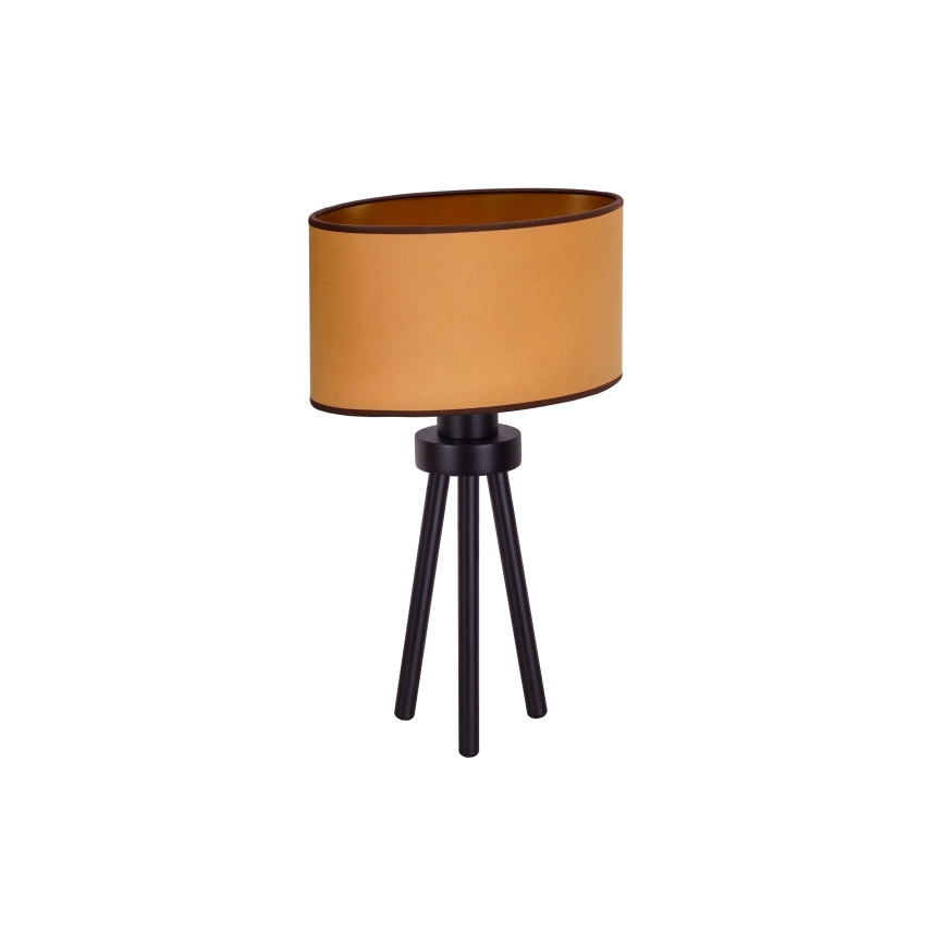 Duolla - Galda lampa OVAL VEGAN 1xE27/15W/230V d. 30 cm brūna