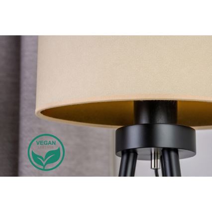 Duolla - Galda lampa OVAL VEGAN 1xE27/15W/230V d. 30 cm krēmkrāsa