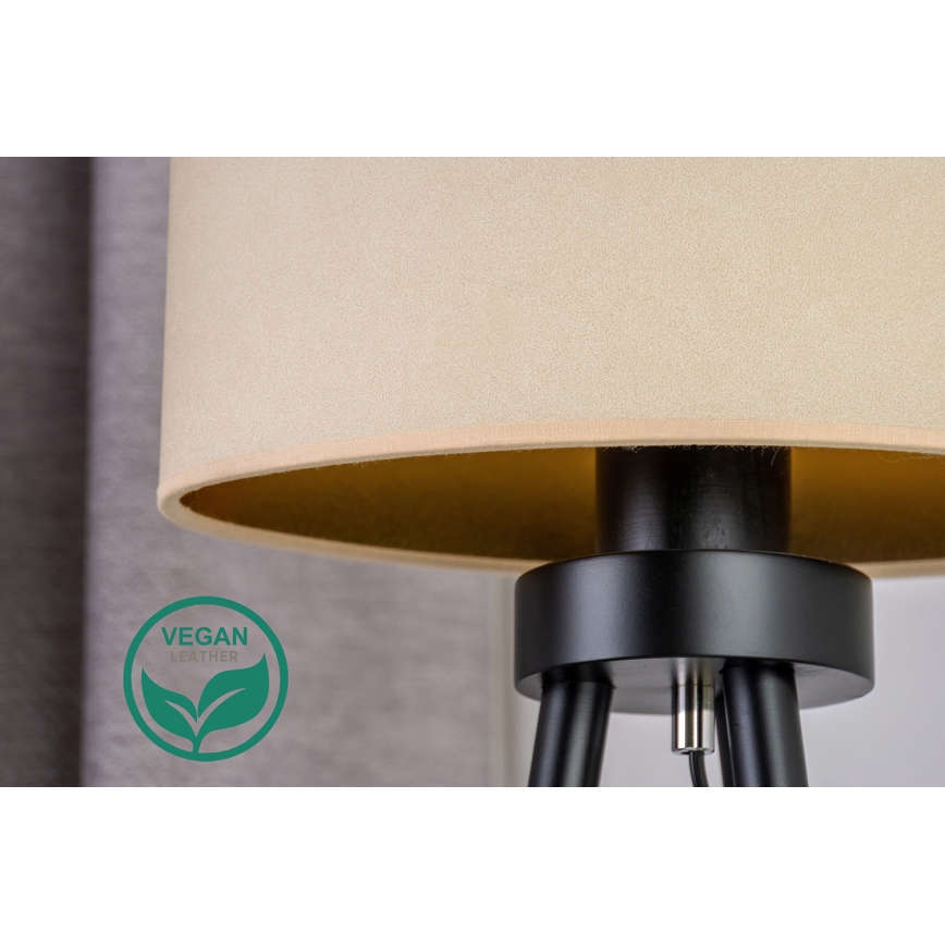 Duolla - Galda lampa OVAL VEGAN 1xE27/15W/230V d. 30 cm krēmkrāsa