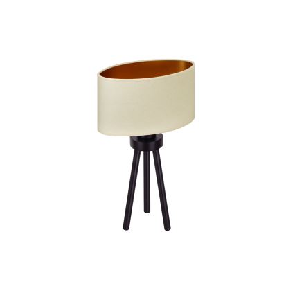 Duolla - Galda lampa OVAL VEGAN 1xE27/15W/230V d. 30 cm krēmkrāsa