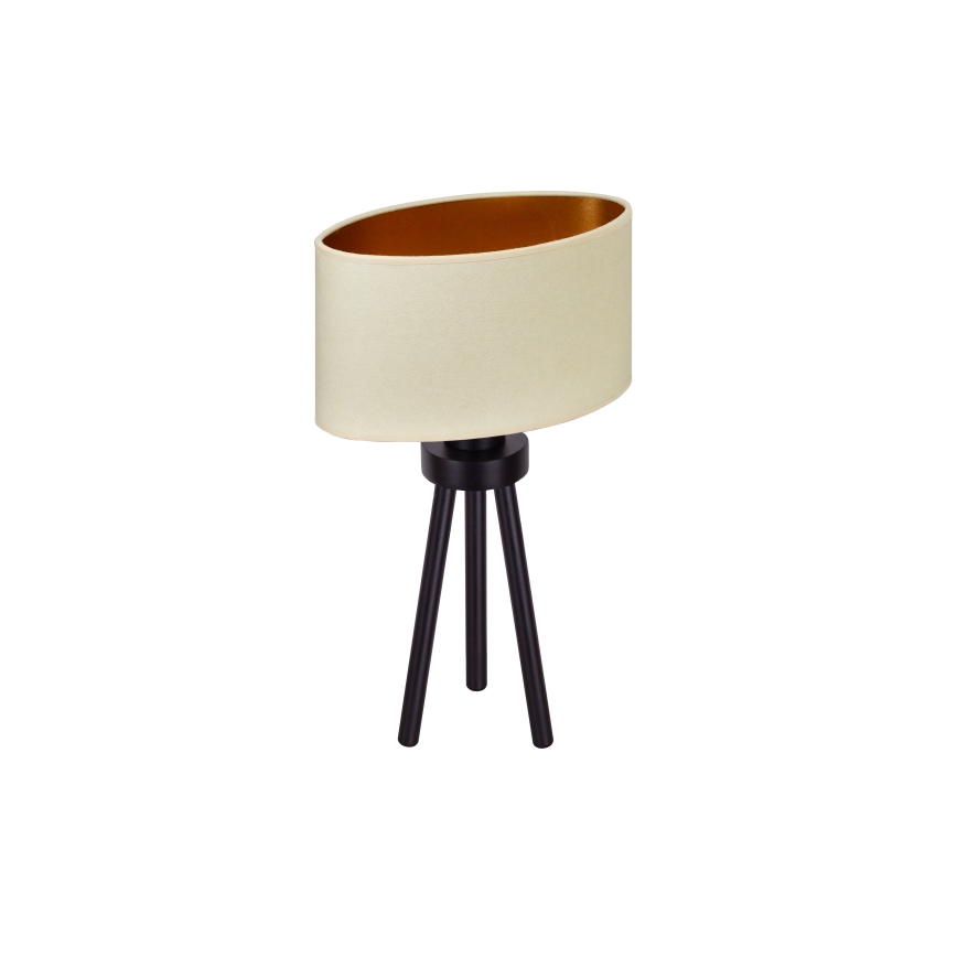 Duolla - Galda lampa OVAL VEGAN 1xE27/15W/230V d. 30 cm krēmkrāsa