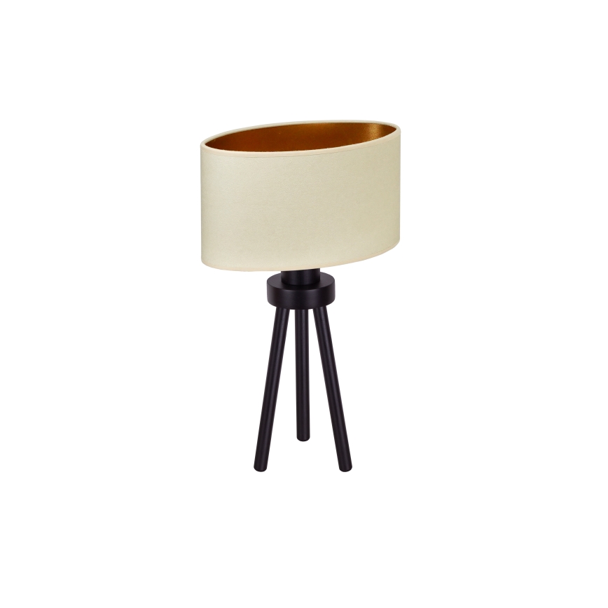 Duolla - Galda lampa OVAL VEGAN 1xE27/15W/230V d. 30 cm krēmkrāsa
