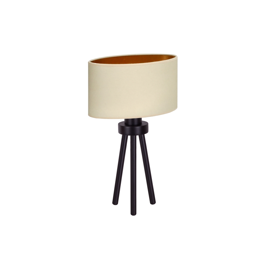 Duolla - Galda lampa OVAL VEGAN 1xE27/15W/230V d. 30 cm krēmkrāsa
