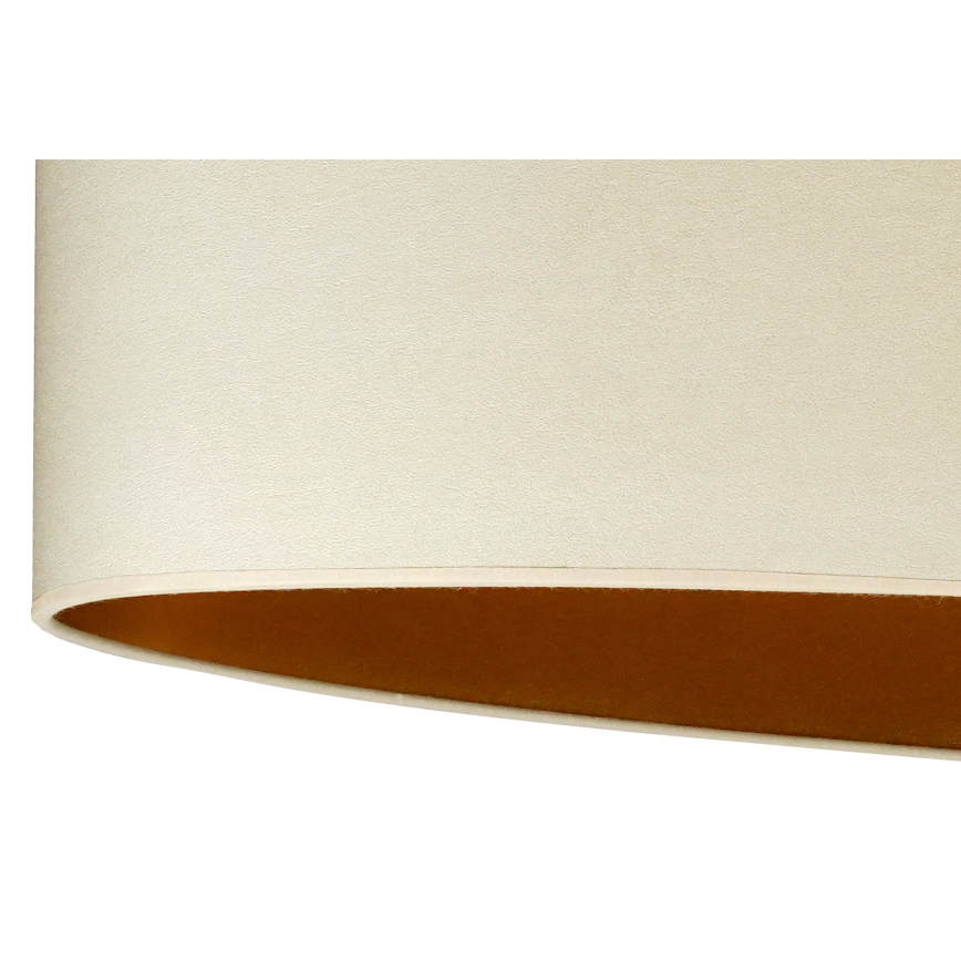 Duolla - Galda lampa OVAL VEGAN 1xE27/15W/230V d. 30 cm krēmkrāsa
