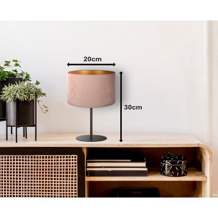 Duolla - Galda lampa ROLLER 1xE14/15W/230V d. 20 cm bēša/zelta