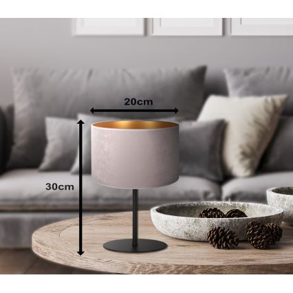 Duolla - Galda lampa ROLLER 1xE14/15W/230V d. 20 cm pelēka/zelta