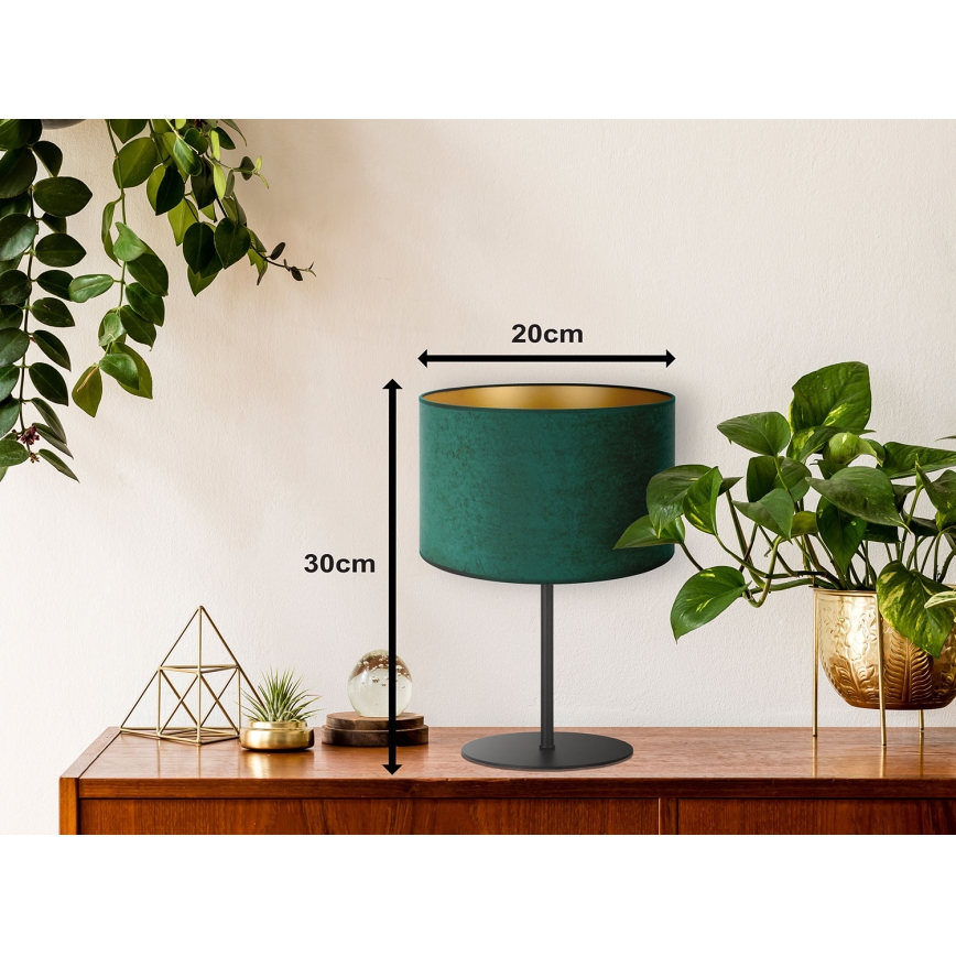 Duolla - Galda lampa ROLLER 1xE14/15W/230V d. 20 cm tumši zaļa/zelta