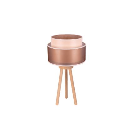 Duolla - Galda lampa WOOD BOHO 1xE27/15W/230V d. 25 cm varš/brūna/bēša