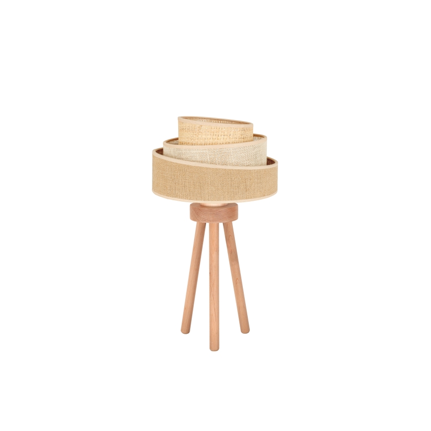 Duolla - Galda lampa YUTE TRIO 1xE27/15W/230V d. 25 cm brūna/pelēka/bēša