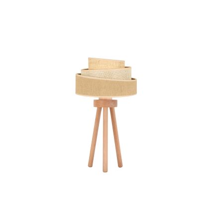Duolla - Galda lampa YUTE TRIO 1xE27/15W/230V d. 25 cm brūna/pelēka/bēša