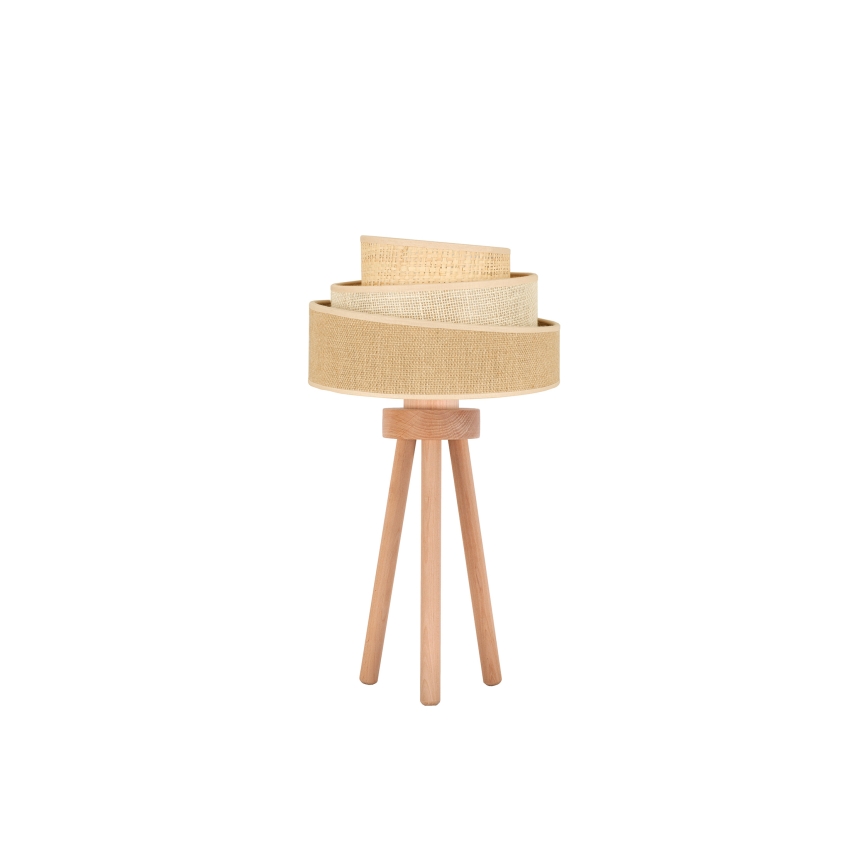 Duolla - Galda lampa YUTE TRIO 1xE27/15W/230V d. 25 cm brūna/pelēka/bēša