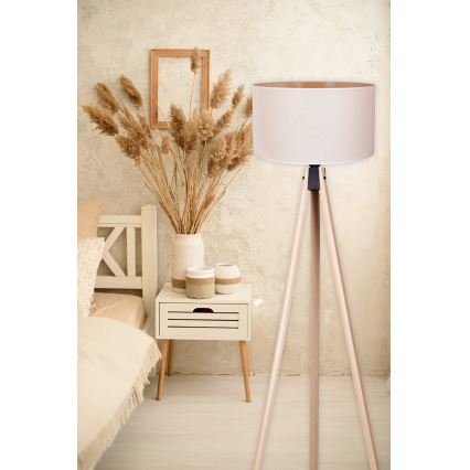 Duolla - Grīdas stāvlampa 1xE27/60W/230V d. 44 cm krēmkrāsa/bēša