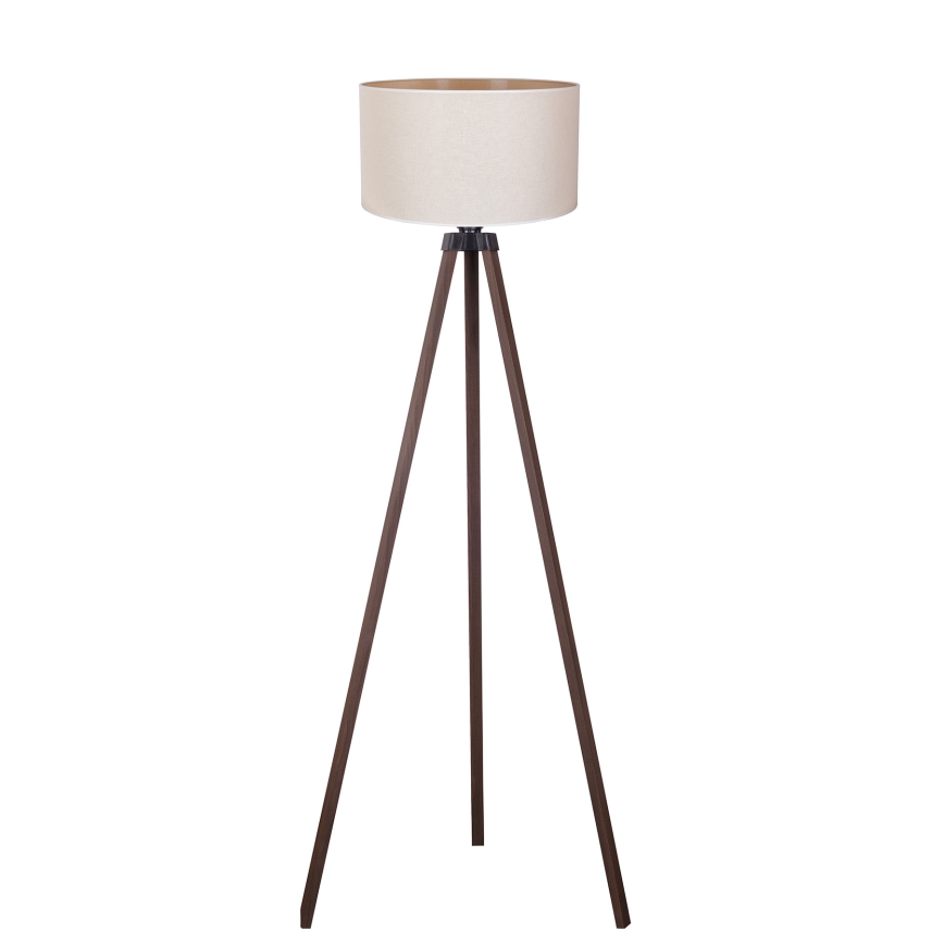 Duolla - Grīdas stāvlampa 1xE27/60W/230V d. 44 cm krēmkrāsa/brūna