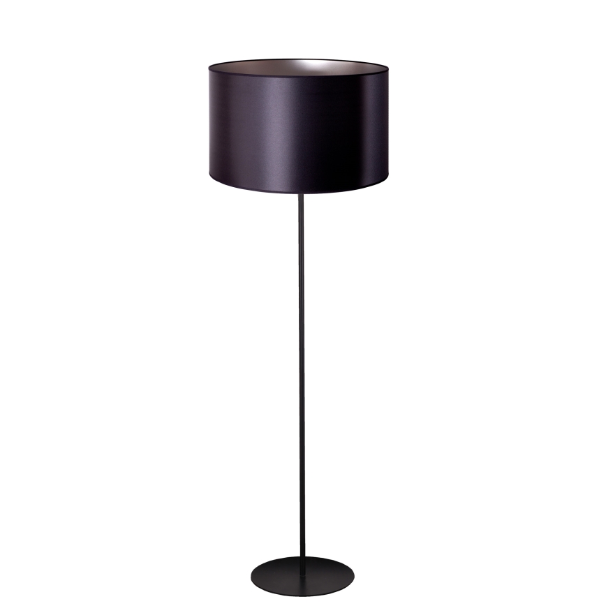 Duolla - Grīdas stāvlampa CANNES 1xE27/15W/230V d. 45 cm melna/sudraba