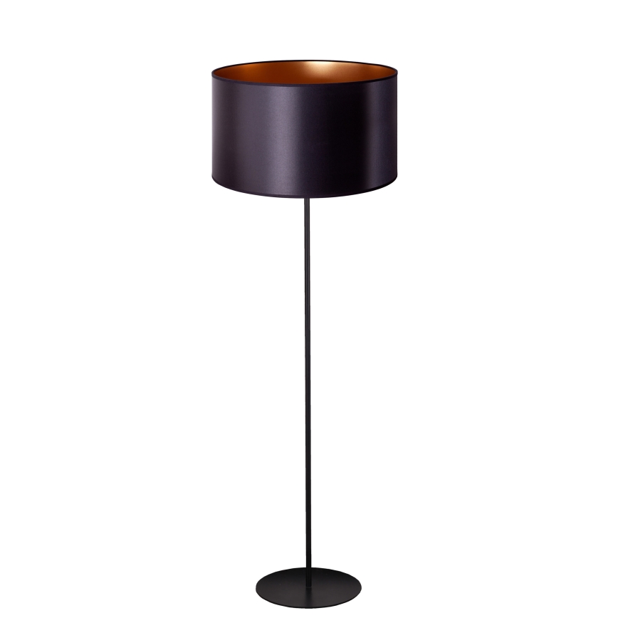 Duolla - Grīdas stāvlampa CANNES 1xE27/15W/230V d. 45 cm melna/varš