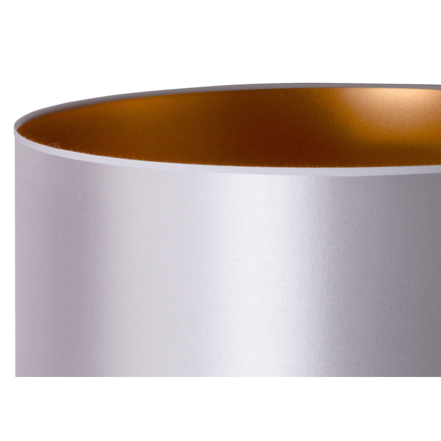 Duolla - Grīdas stāvlampa CANNES 1xE27/15W/230V d. 45 cm sudraba/varš/balta