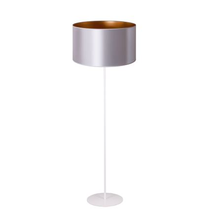 Duolla - Grīdas stāvlampa CANNES 1xE27/15W/230V d. 45 cm sudraba/varš/balta
