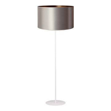 Duolla - Grīdas stāvlampa CANNES 1xE27/15W/230V d. 45 cm sudraba/varš/balta