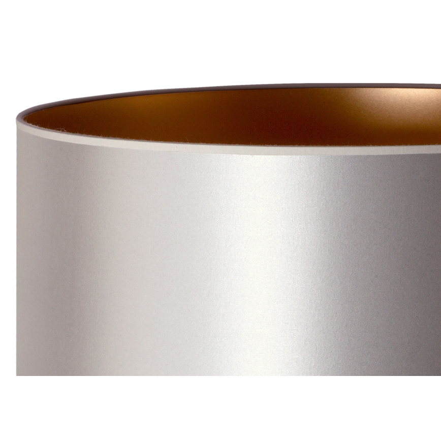 Duolla - Grīdas stāvlampa CANNES 1xE27/15W/230V d. 45 cm sudraba/varš/balta
