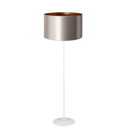 Duolla - Grīdas stāvlampa CANNES 1xE27/15W/230V d. 45 cm sudraba/varš/balta